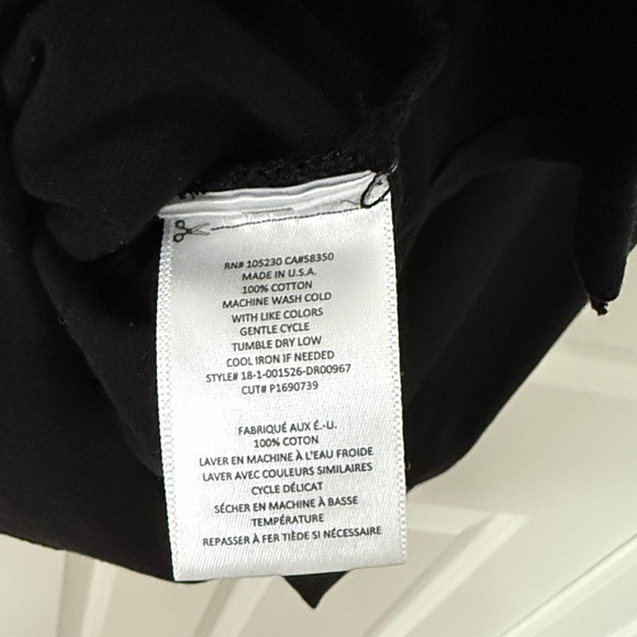 Current/Elliott Black Fringe Sleeve T-Shirt dress women’s size 1 (small) - Picture 5 of 5